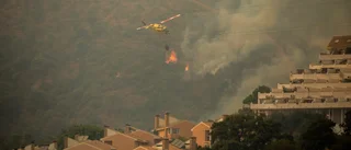 Hundratals evakuerade i skogsbrand i Spanien