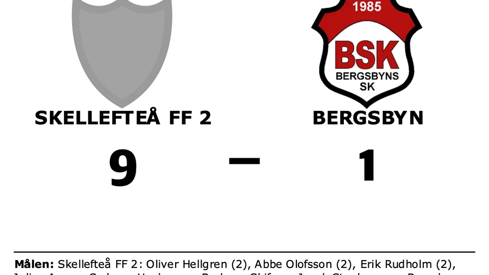 Skellefteå FF 2 vann mot Bergsbyns SK