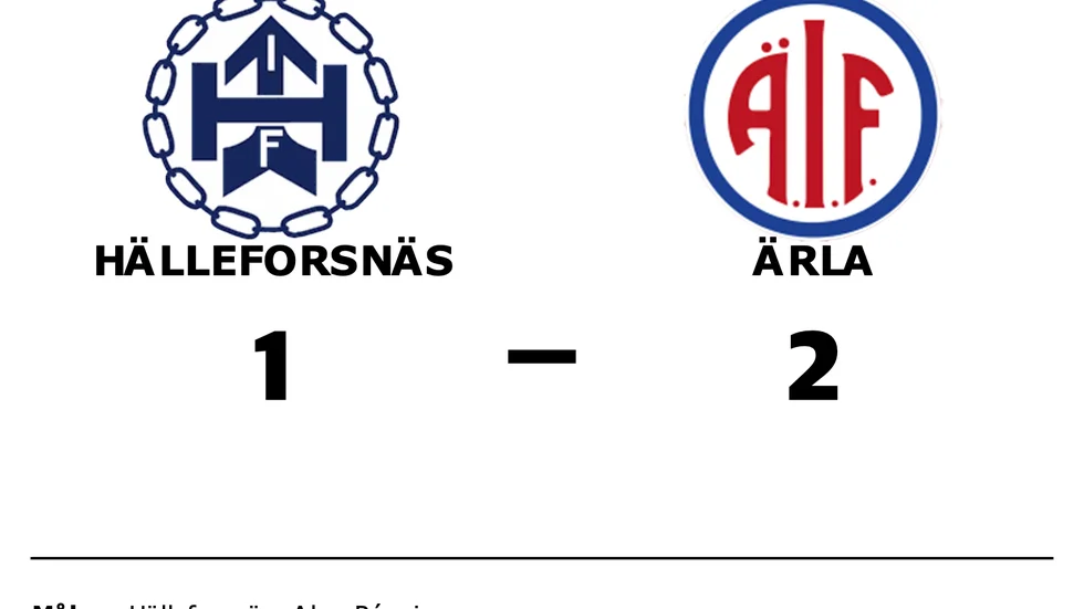 Hälleforsnäs IF förlorade mot Ärla IF