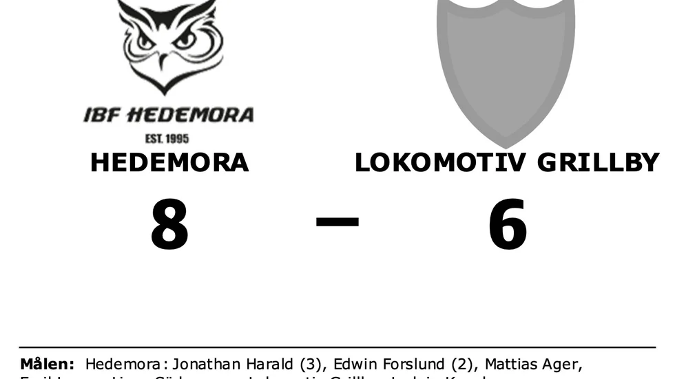 IBF Hedemora vann mot Lokomotiv Grillby IBK