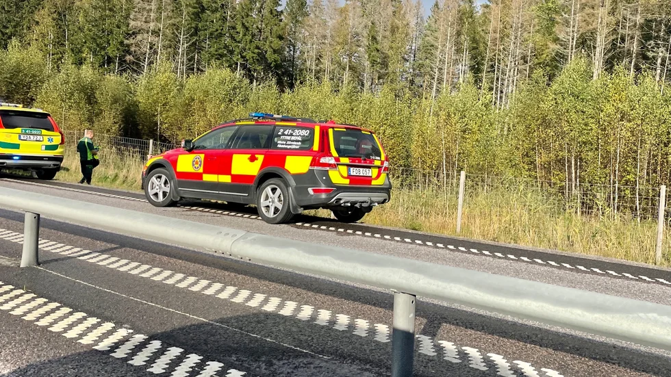 Två bilar kolliderade på väg 55 nära Strångsjö.