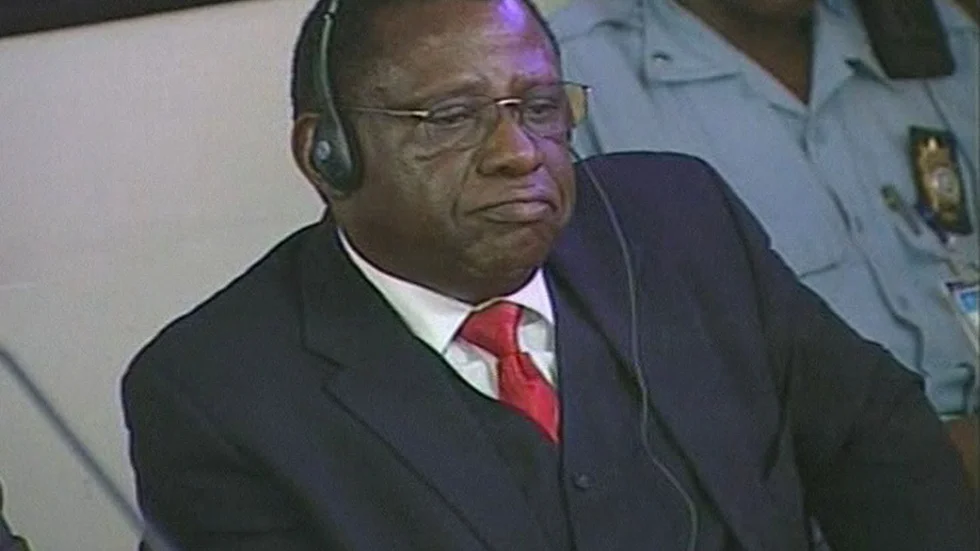 Théoneste Bagosora i FN:s krigstribunal 2008. Arkivbild.