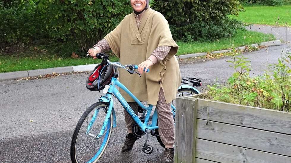 Nariman Abdulrahman deltar i sin andra lektion. Hon inspireras av sina döttrar.