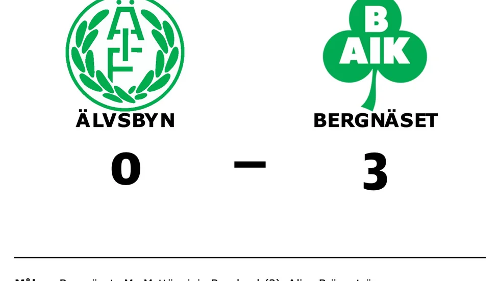 Älvsby IF förlorade mot Bergnäsets AIK