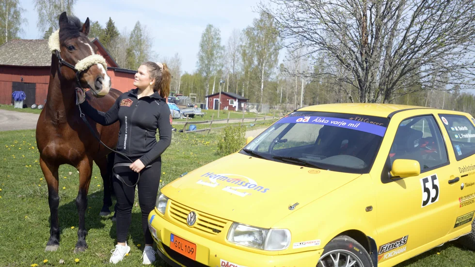 Madicken Swärdh gillar alla hästkrafter, om det är hästen Luna eller hennes solgula bil spelar ingen roll.