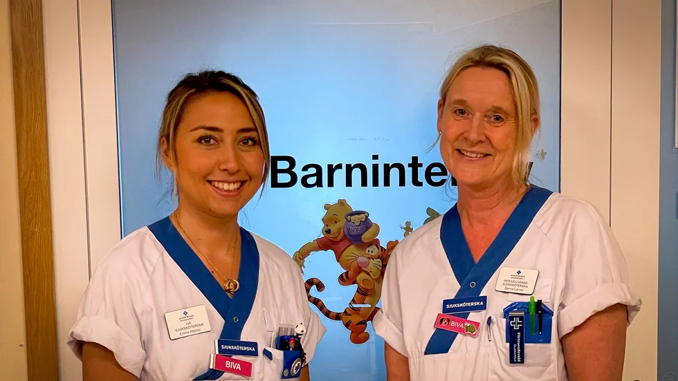 Sjuksköterskorna Emma Mejster och Susanna Larner vill se en intermediärvårdsavdelning speciellt för barn för att kunna hjälpa ännu fler unga patienter.