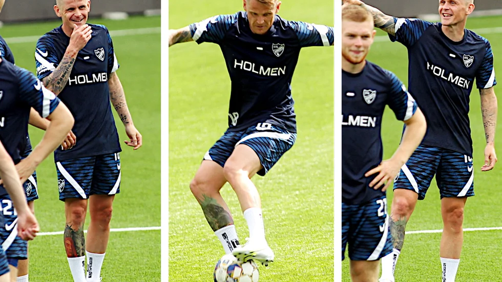 Ari Skulason – under tisdagens träning med IFK Norrköping.