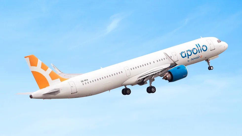 Det är Novairs flyg av modellen Airbus A321 som kommer att upplåta information från sina svarta lådor till KTH s nya studie om  flygbuller 