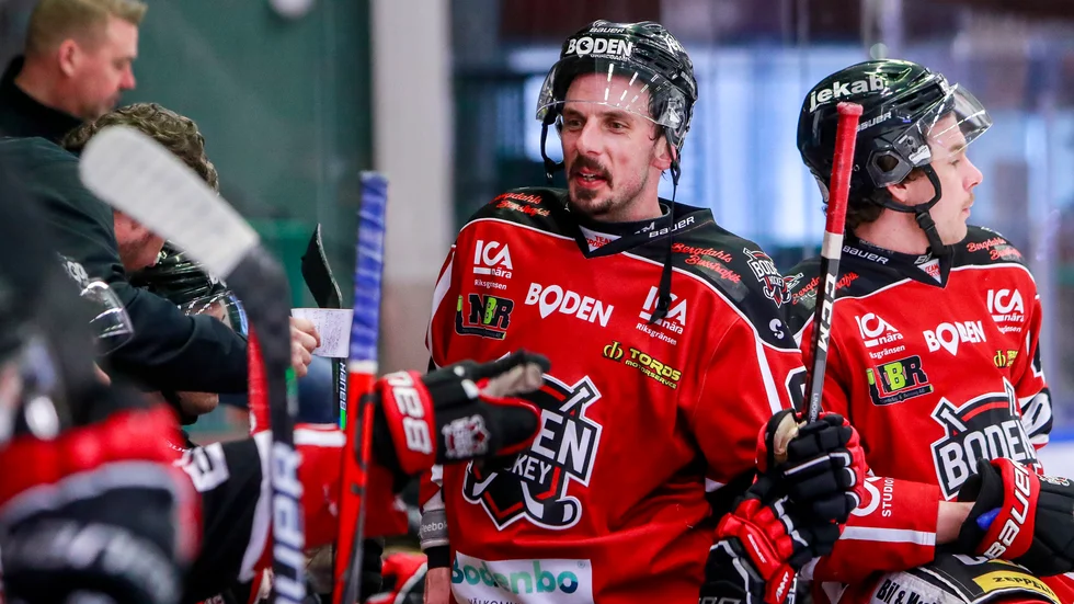 Fredrik Lindgren kom in och gav Boden Hockey viktig rutin. Men det räckte dock inte hela vägen i kvalet. 