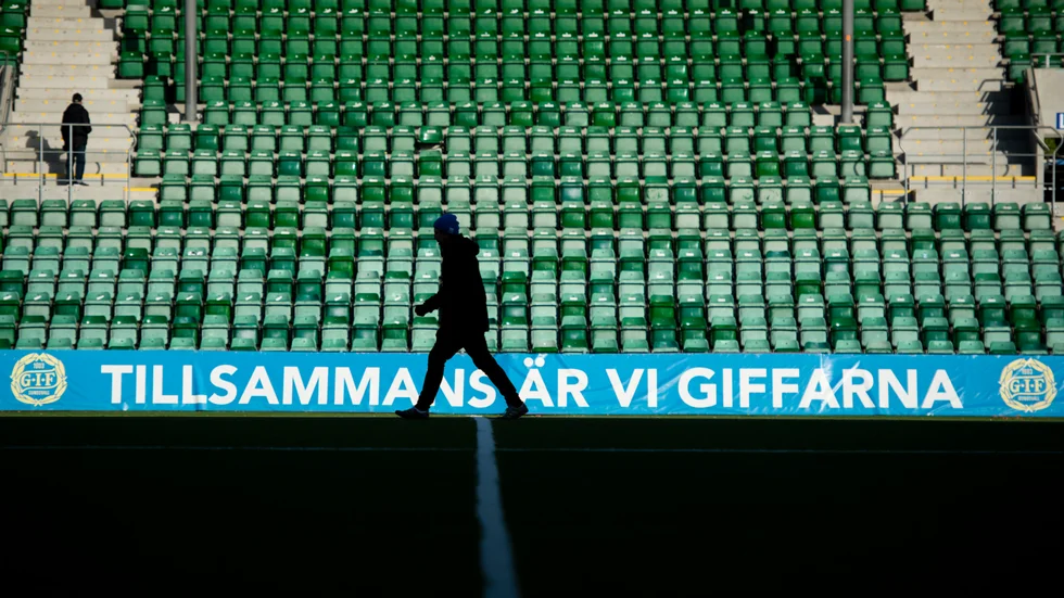 Konstgräset på NP3 Arena fick skador vid snöplogning och kvällens match mellan Gif Sundsvall och Helsingborg flyttas till Uppsala. Arkivbild.