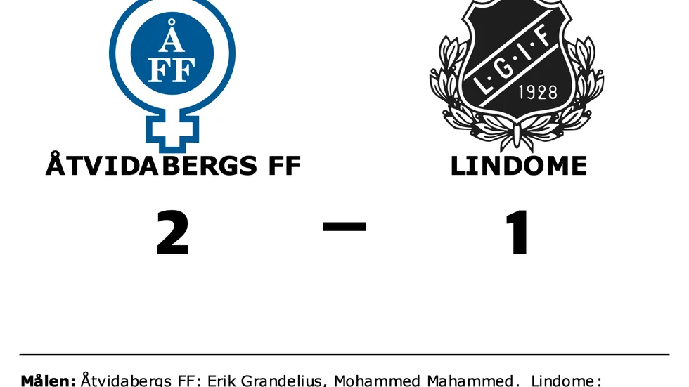 Åtvidabergs FF vann mot Lindome