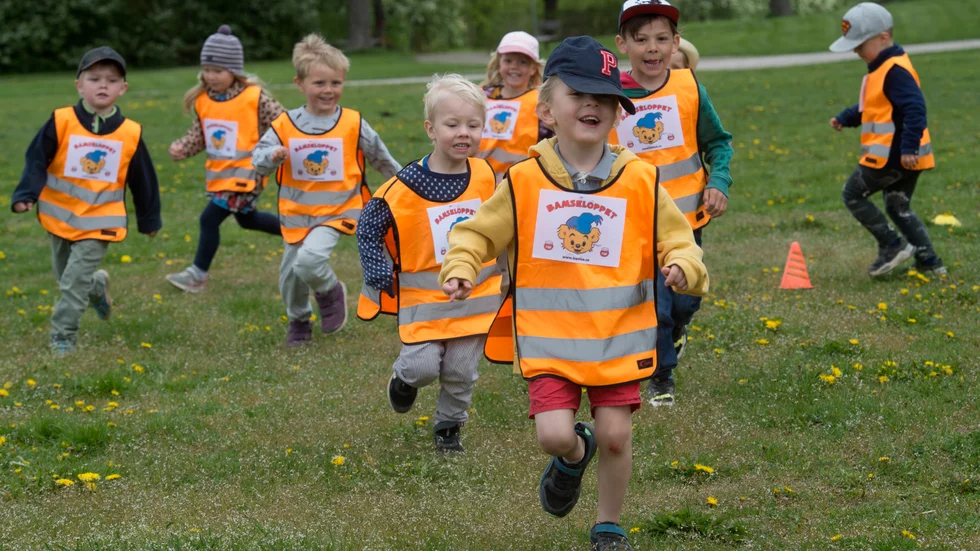 Släbro förskola firade förskolams dag genom att springa det årliga Bamseloppet.