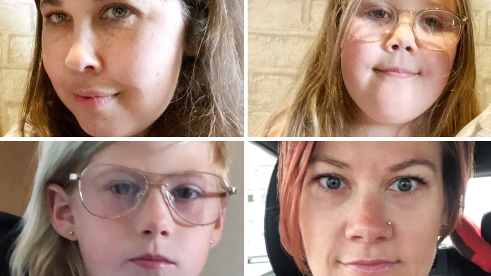 Övre från vänster: Åsa och Alexandra Gellerstedt.
Nedre från vänster: Thea och Anna Åström.