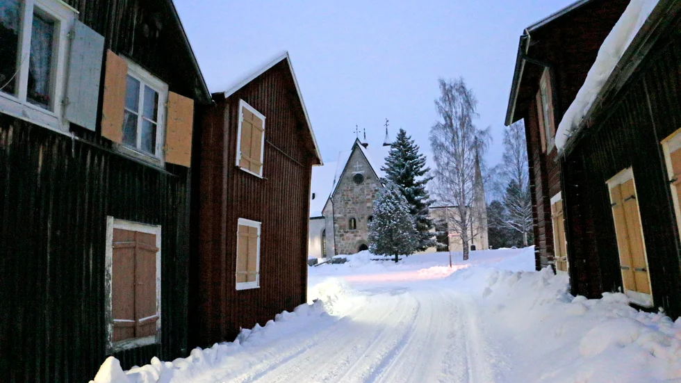 Ett inbrottsförsök upptäcktes i kyrkstaden i Öjebyn under torsdagen. (Arkivbild)