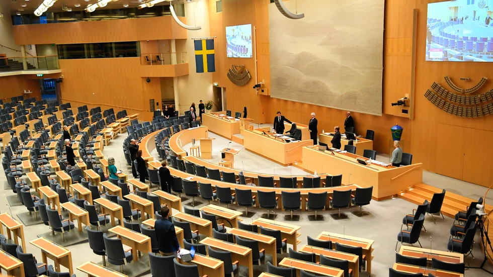 Debatten om det grova och dödliga våldet mot kvinnor hålls i riksdagen den 6 maj. Arkivbild.