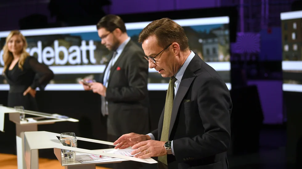 Britta Flinkfeldt skriver i dagens krönika om hur debattklimatet blivit sämre och sämre. Bilden är från senaste partiledardebatten i Agenda.