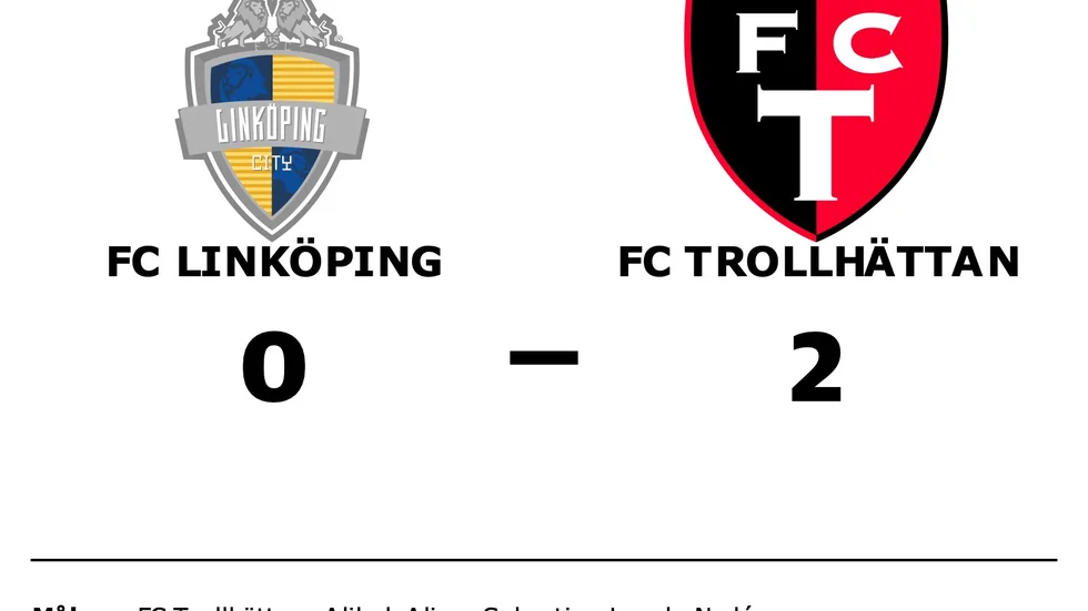 FC Linköping City förlorade mot FC Trollhättan