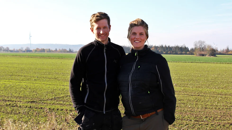 Mats Nilsson och Mimmi Olsson driver lantbruk i Hageby, Borghamn sedan snart ett år.