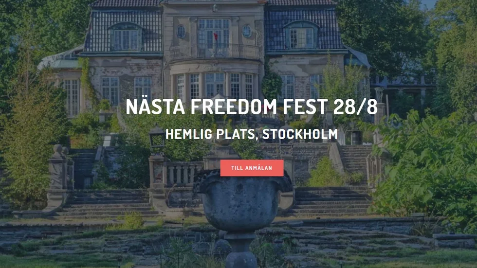 På hemsidan syns en bild av Villa Kassman och gästerna utlovas en "unik fest i historisk miljö".