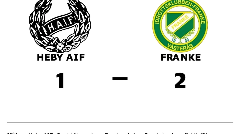 Heby AIF förlorade mot Franke