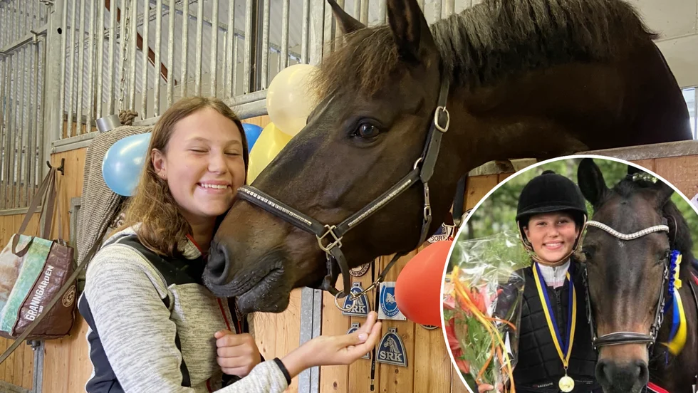 Varken 14-åriga Majken Dannaeus eller ponnyn Lucy hade tävlat på SM-nivå förut. Vid helgens debut blev det guld i LA-hoppning (en meters höjd) och näst bäst resultat i kombinationen: hoppning, dressyr och utställning, där stoet fick finfina 42 poäng.