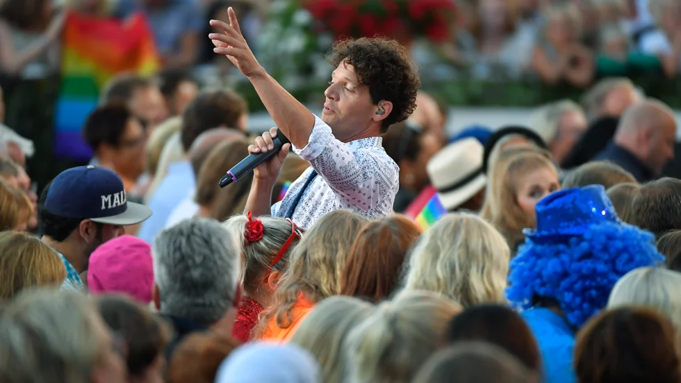 Nassim Al Fakir under tisdagens Allsång på Skansen 2016.