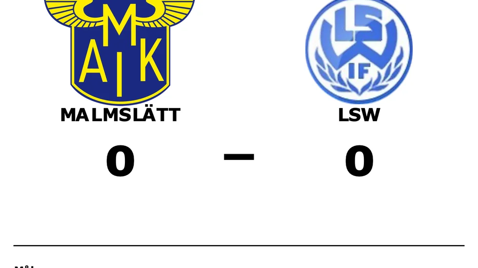 Malmslätt spelade lika mot LSW