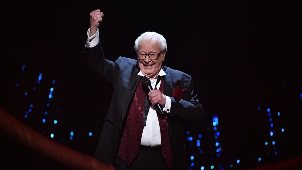 Jan Malmsjö under Melodifestivalen 2019.