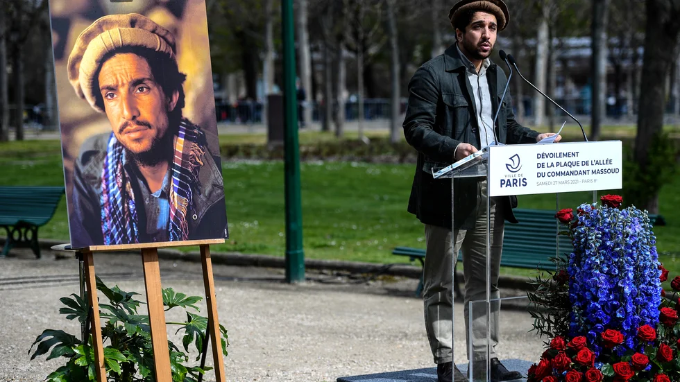 Ahmad Massoud, son till avlidne Ahmad Shah Massoud som ledde motståndet mot talibanerna förra gången de var vid makten. Nu uppges Massoud den yngre och Afghanistans tidigare vicepresident Amrullah Saleh organisera en motståndsrörelse. Arkivbild.