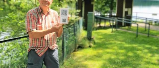 Modern utställning utomhus om ortens historia