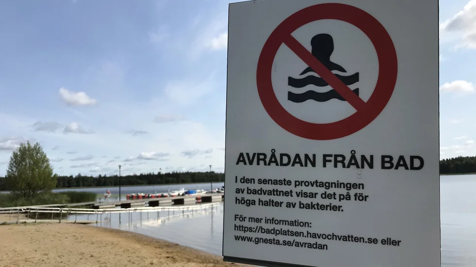 Kommunen avråder, återigen, från att bada vid Frösjöstrand.