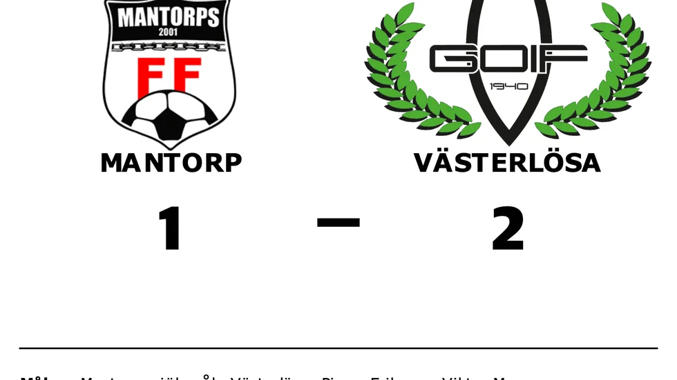 Mantorp förlorade mot Västerlösa