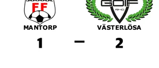 Västerlösa vann på bortaplan mot Mantorp