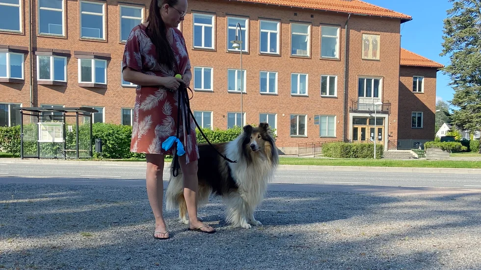 "Vill bara ha en ursäkt och ersättning om han behöver åka till veternär", säger Therese Slagbrand.