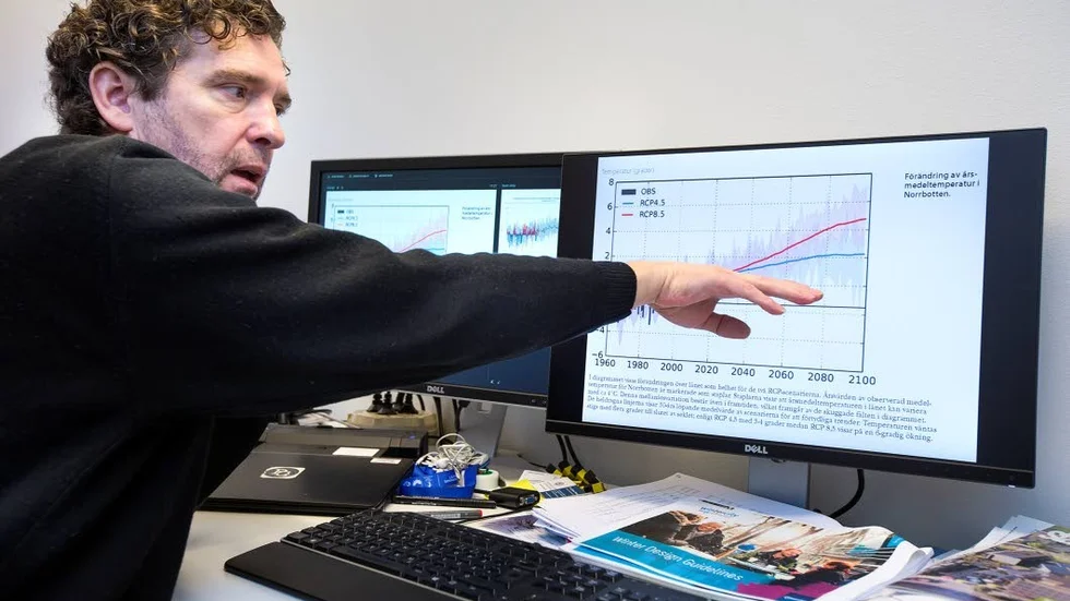 Planar ut. Det bästa vi kan hoppas på är att kurvan över temperaturökningen planar ut, säger David Champman på LTU.