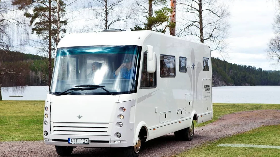 Husbil är ett populärt färdmedel på Gotland under somrarna.