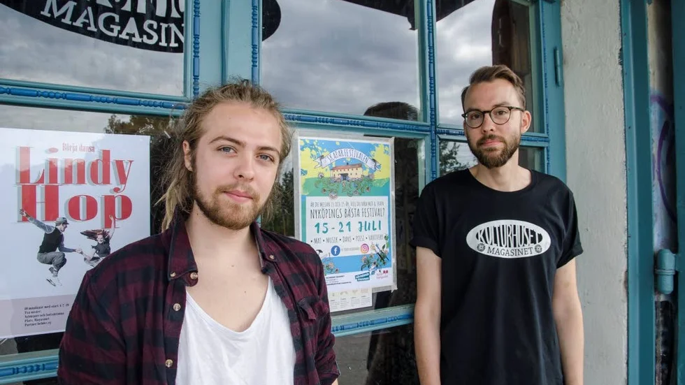 Daniel Geite och Simon Svennberg är med och arrangerar Skaparfestivalen på Kulturhuset Magasinet.
