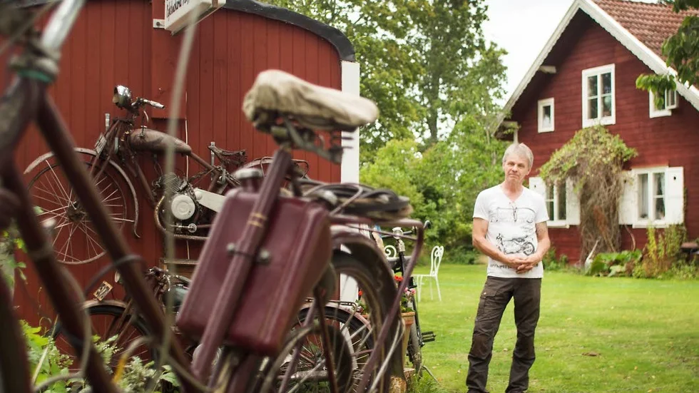 Gamla cyklar, mopeder och 98-kubikare har en speciell plats i Mattias Westins hjärta.