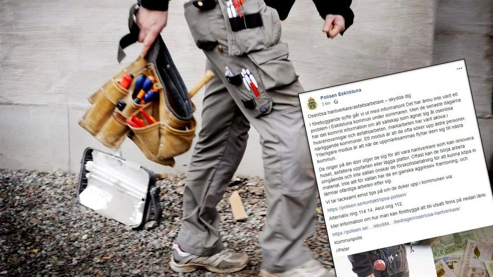 Mannen på bilden har inget med de oseriösa hantverkarna att göra.