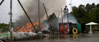Brand på avfallsanläggningen i Roma