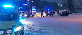 Förd till sjukhus med ambulans
