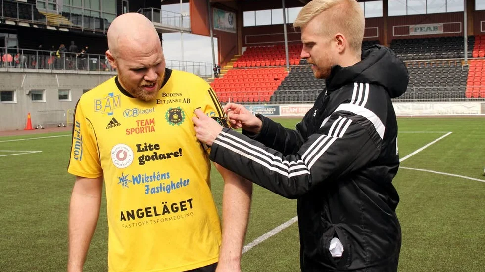 Erik Torstensson (till vänster) och tränaren Björn Blombäck.