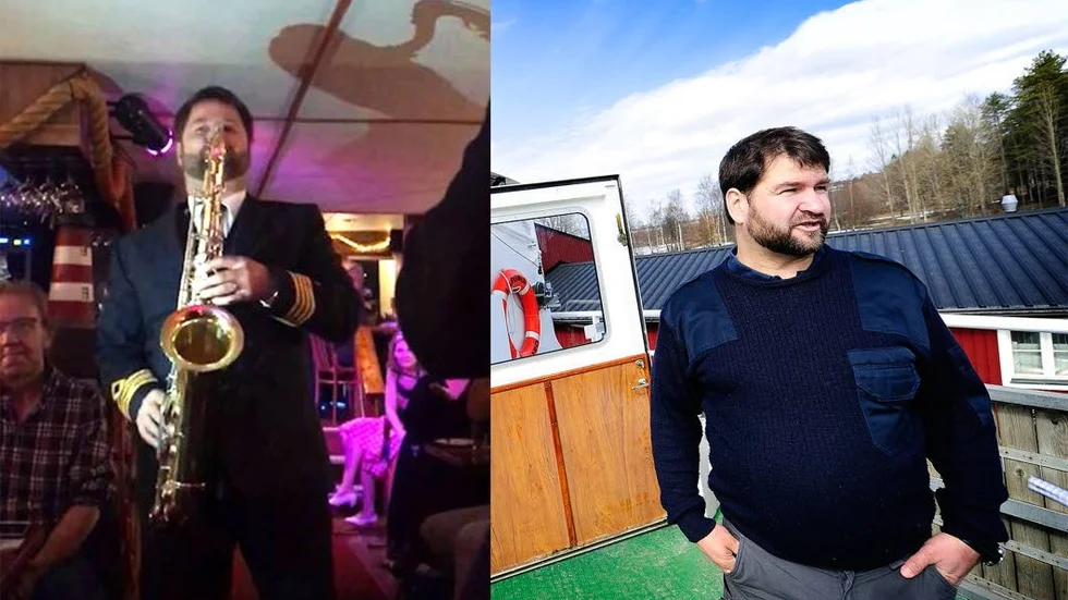 Kapten på saxen. Johan Söderlund, kapten på Laponia, överraskar ibland passagerarna med sin saxofon.