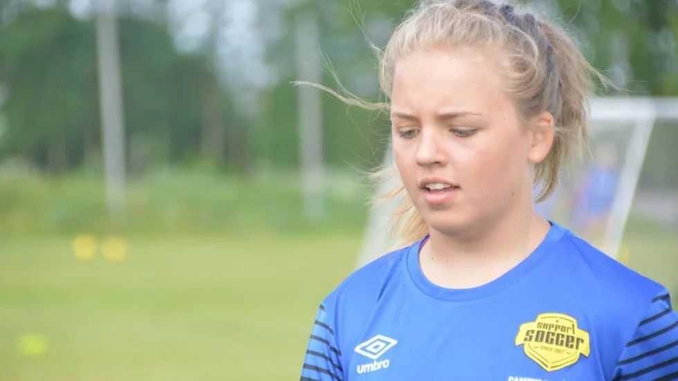 Fokus. Emma Norén spelar till vardags fotboll i Lira BK F05.