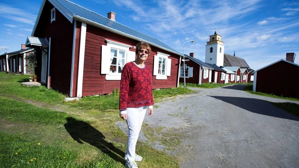 Välkomna. Agneta Taubes kyrkstuga är i själva verket ett gammalt handelshus, där de tillresande bönderna försåg sig med varor innan de åkte hemåt.