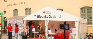 Många vill hitta rätt vid Region Gotlands tält