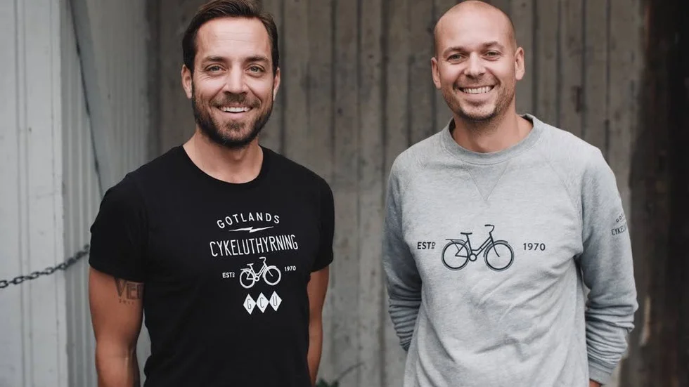 Björn Wallenström och Jacob Harlevi äger Gotlands cykeluthyrning som är nominerade till Stora turismpriset 2018.