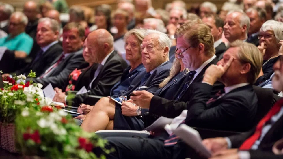 Hedersordföranden Eric D. Nilsson var givetvis på plats under årsstämman på Wisby Strand.