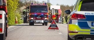 Traktor fattade eld på Romavägen