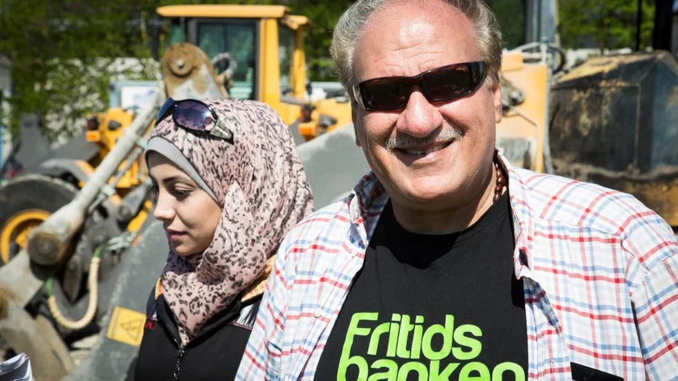 Aliaa Albhanbali och Hussam Eddin Khozaie var en av många besökare.